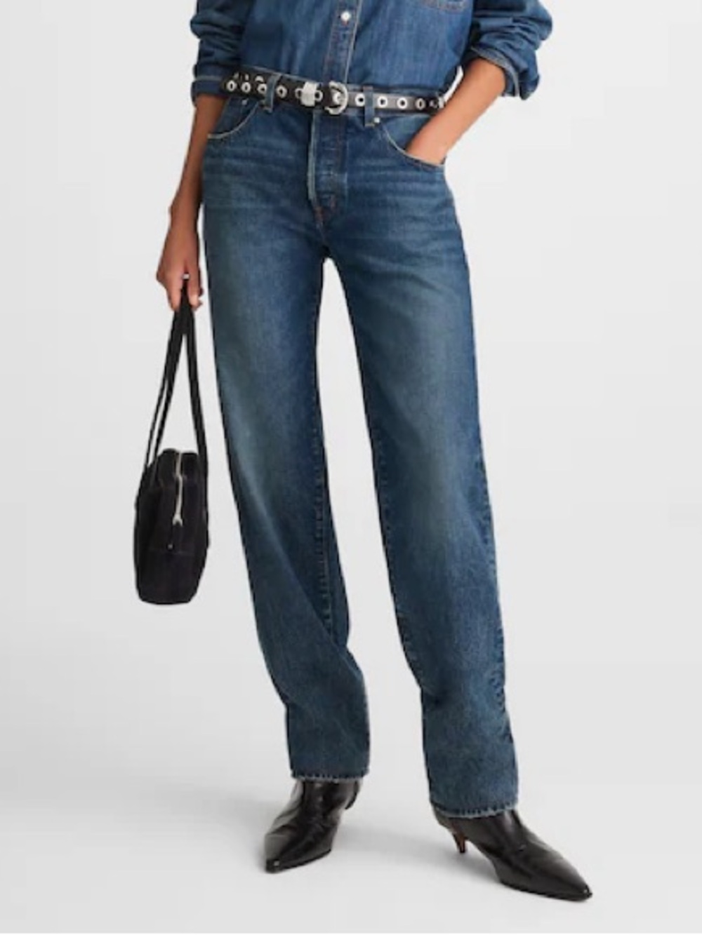 Madewell The Dean Straight Jean Dark Wash Sz 31 Relaxed Classic Y2K 2000s